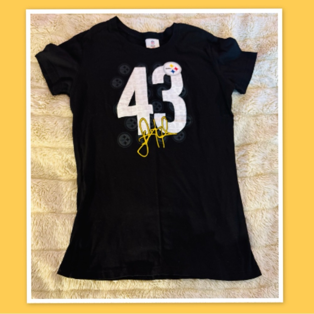 Women’s NFL Team Apparel ~ Black Pittsburgh Steelers Short Sleeve T-Shirt